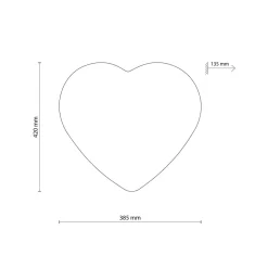 Deckenleuchte Kinder Herz L: 42 cm Stoff Grau Weiß 2x E27