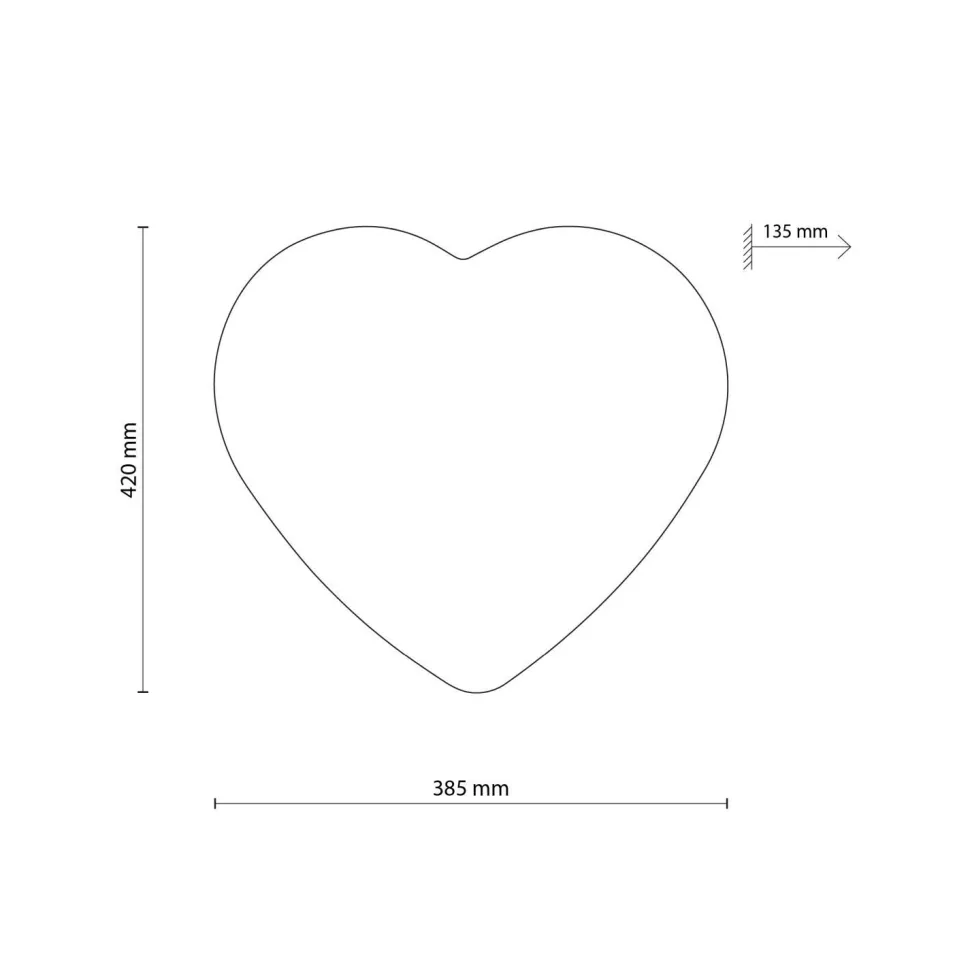 Deckenleuchte Kinder Herz L: 42 cm Stoff Grau Weiß 2x E27