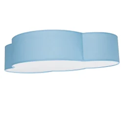 Deckenleuchte Kinderzimmer Blau Wolke Stoffschirm 4x E27