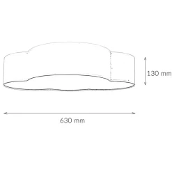 Deckenleuchte Kinderzimmer Blau Wolke Stoffschirm 4x E27