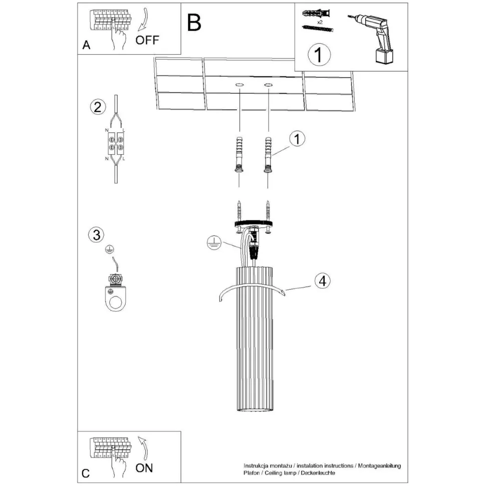 Deckenleuchte klein Ø 6,5 cm H: 20 cm Weiß Aufputz Alu GU10