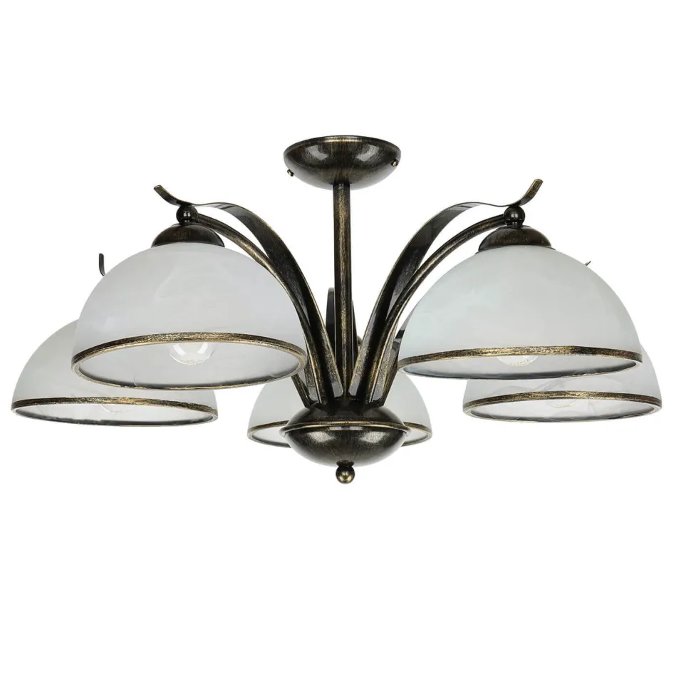 Deckenleuchte KORFU in Messing Antik 5-flmg