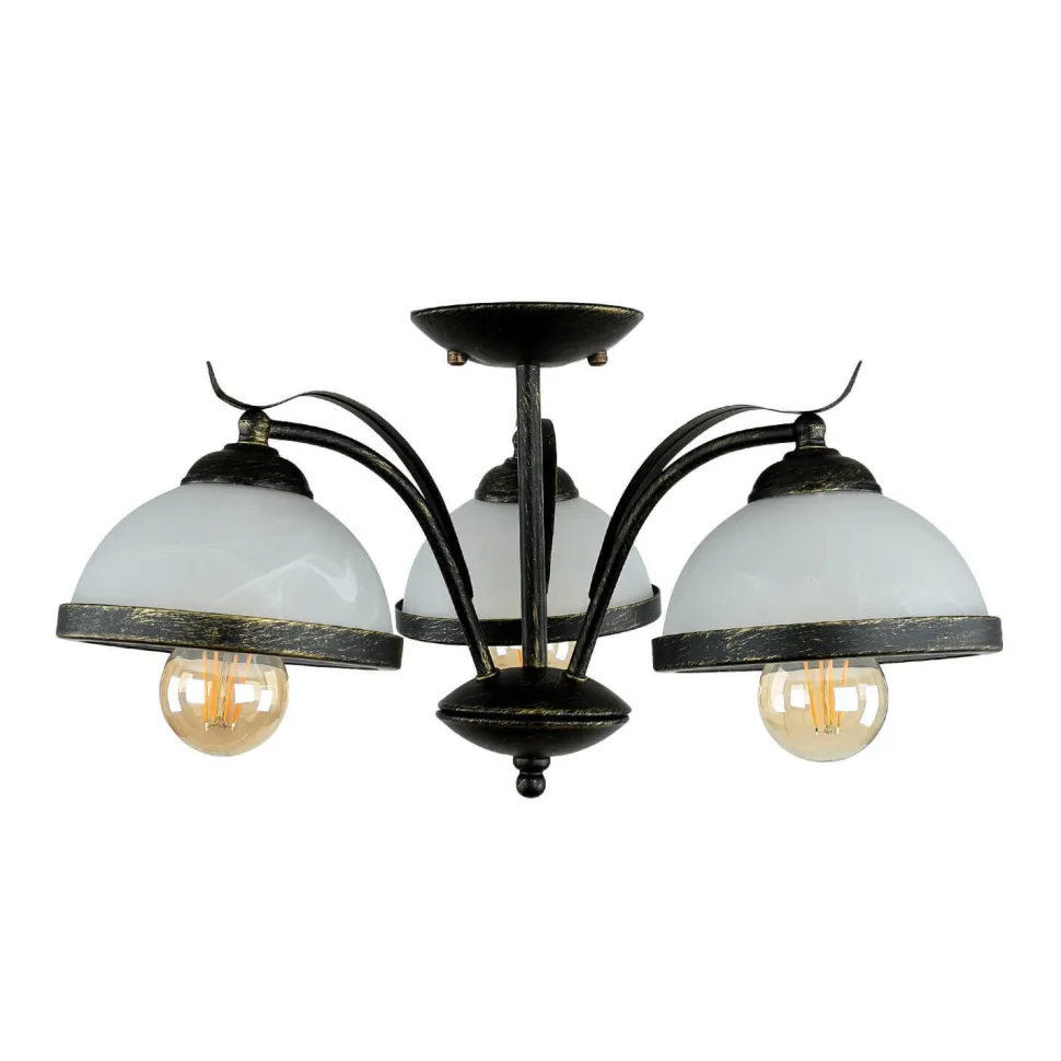 Deckenleuchte KORFU in Messing Antik 3-flmg