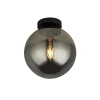 Deckenleuchte Kugelschirm Ø 25 cm Rauchglas Metall