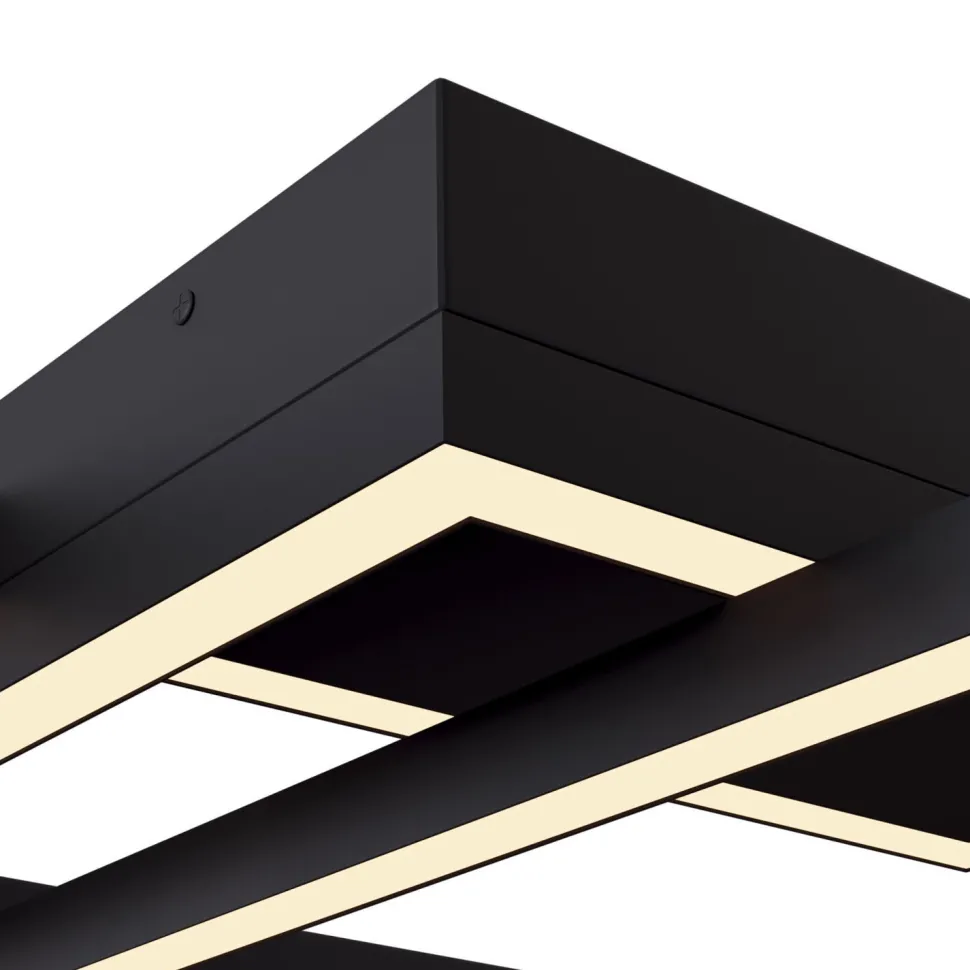 Deckenleuchte LED Metall Schwarz 2900 lm Modern MIA