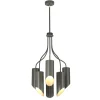 Deckenleuchte LEYRE Dunkelgrau 6xE27 Ø52cm Lampe
