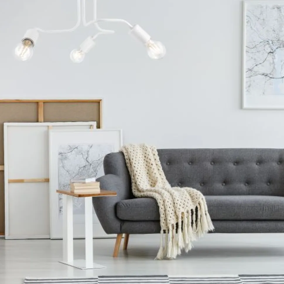 Deckenleuchte LIZBETH Weiß Modern Metall Lampe