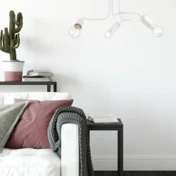 Deckenleuchte LIZBETH Weiß Modern Metall Lampe