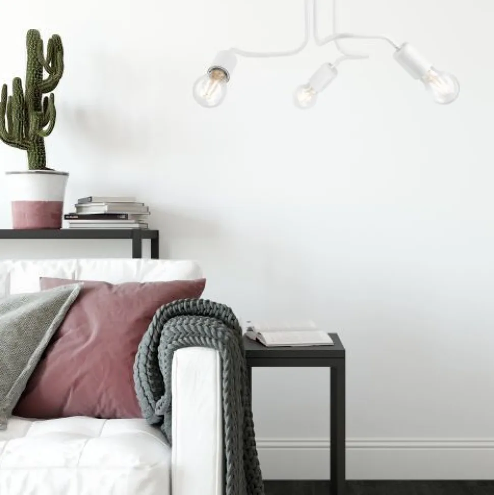 Deckenleuchte LIZBETH Weiß Modern Metall Lampe