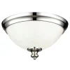 Deckenleuchte LORIN Weiß Nickel Ø33cm Flur Lampe