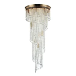 Deckenleuchte Metall Ø 42 cm in Gold E14 rund Klassisch