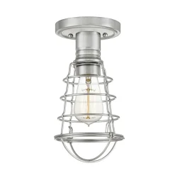 Deckenleuchte Metall Ø 14,5 cm klein Nickel gebürstet