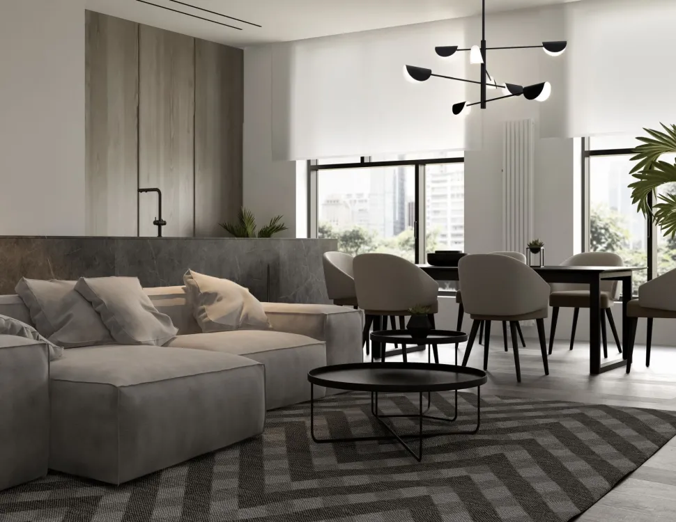 Deckenleuchte Metall 125 cm breit Schwarz G9 Modern