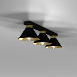 Deckenleuchte Metall 3-flammig 70 cm lang Loft E27