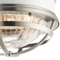 Deckenleuchte Metall Glas D: 30,5 cm rund 2x E27