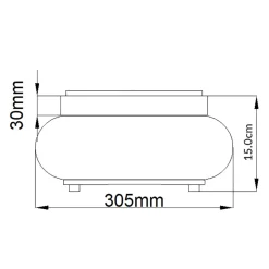 Deckenleuchte Metall Glas Ø 30,5 cm IP44 Chrom Bad