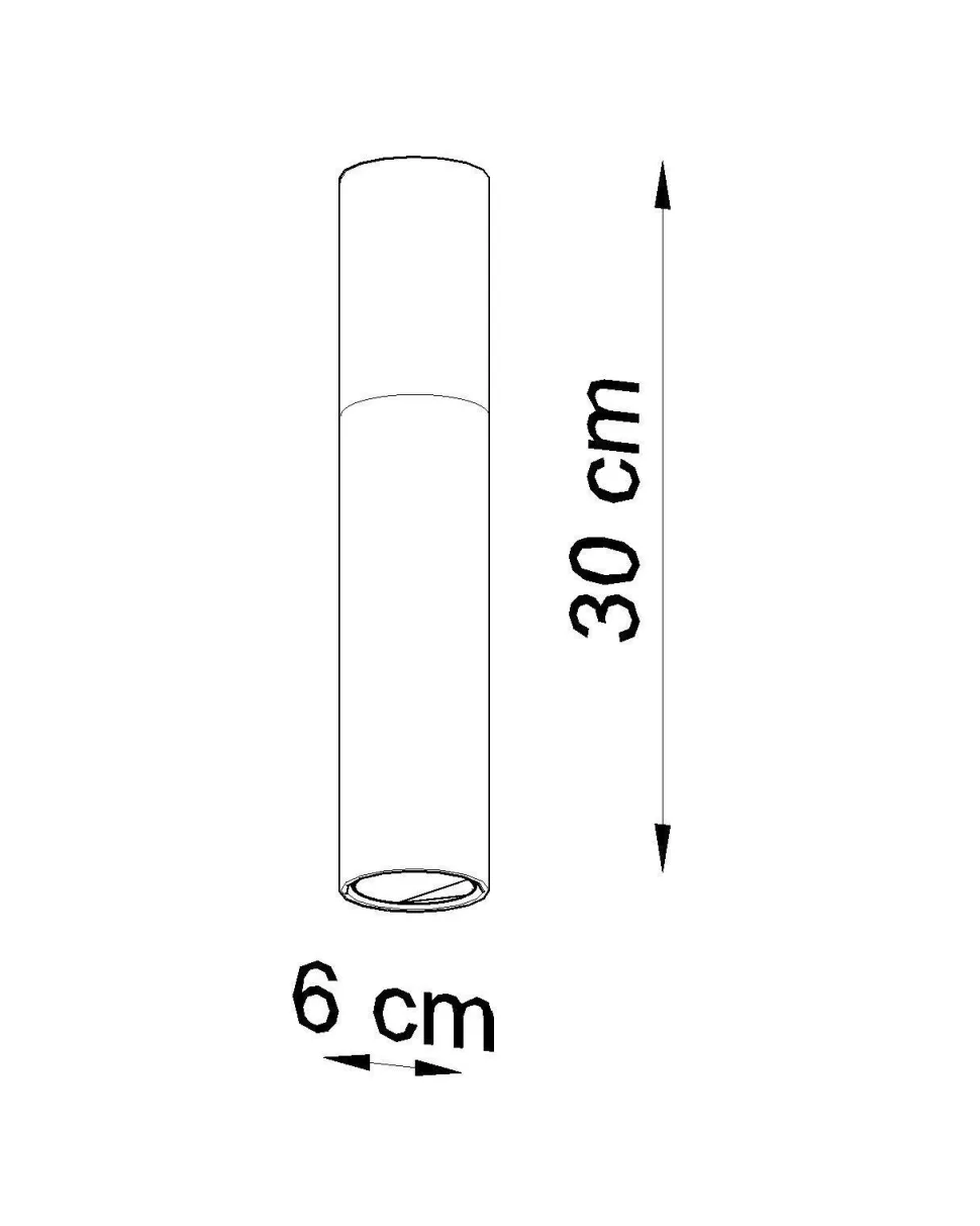 Deckenleuchte Metall Holz H: 30 cm Skandinavisch GU10