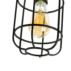 Deckenleuchte Metall Holz E27 Ø 15 cm klein