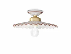 Deckenleuchte Metall Keramik E27 D: 31 cm rund Landhaus