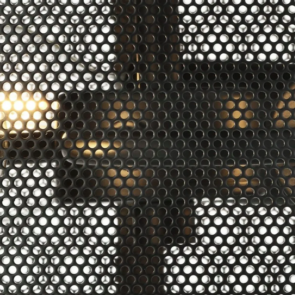 Deckenleuchte Metall rund Ø 45 cm 3x E27 Schwarz Retro