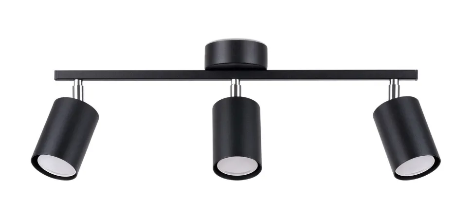 Deckenleuchte Metall schwenkbar 3-flammig Schwarz