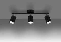 Deckenleuchte Metall schwenkbar 3-flammig Schwarz