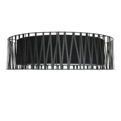 Deckenleuchte MINA Schwarz Stoff Wohnzimmer Lampe