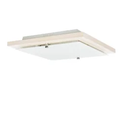 Deckenleuchte mit Holz Weiß Wohnzimmer eckig