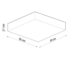 Deckenleuchte Modern 55 cm breit Weiß quadratisch