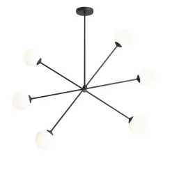 Deckenleuchte Modern Glas Metall L:108 cm E14 gemütlich