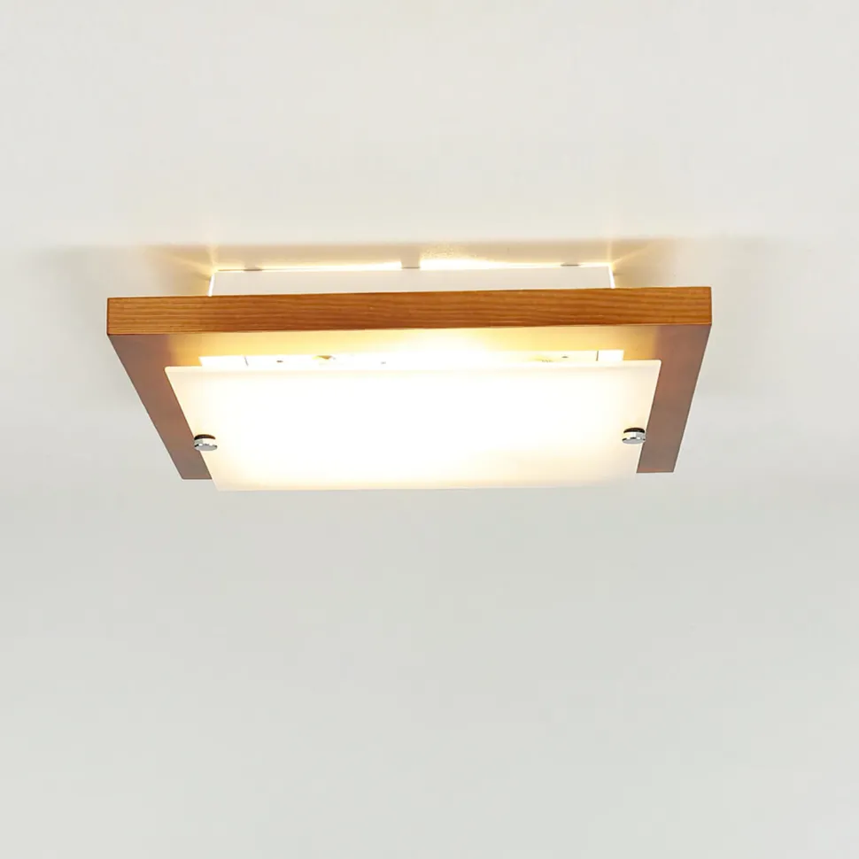 Deckenleuchte Modern Wohnzimmer Holz quadratisch