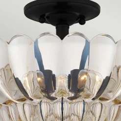 Deckenleuchte Rauchglas rund Ø 39,5 cm 4x E14