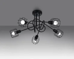 Deckenleuchte Retro Metall Schwarz starr TISTA