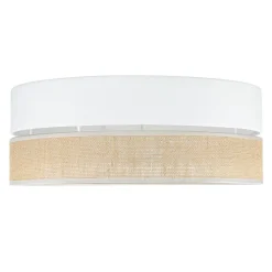 Deckenleuchte rund Ø 45 cm Boho Style 3x E27 Stoff Jute