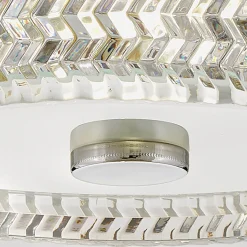 Deckenleuchte rund Ø 30,5 cm Chrom E27 Kristall Schirm