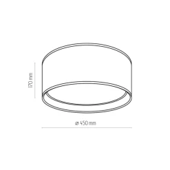 Deckenleuchte rund Ø 45 cm Schwarz Gold blendarm 4x E27