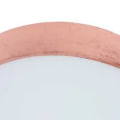 Deckenleuchte rund Ø 50cm H: 10cm Rosa Samt Schirm 3x E27