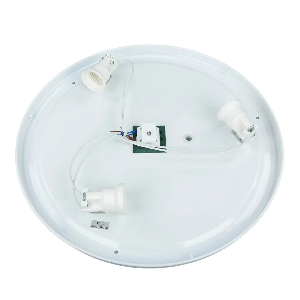 Deckenleuchte rund Ø 50cm H: 10cm Rosa Samt Schirm 3x E27