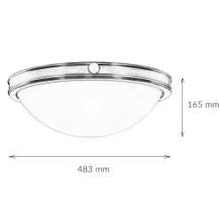 Deckenleuchte rund blendarm in Messing Weiß Wohnzimmer