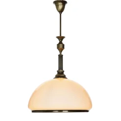 Deckenleuchte rund Ø40cm Messing antik Weiß Lampe