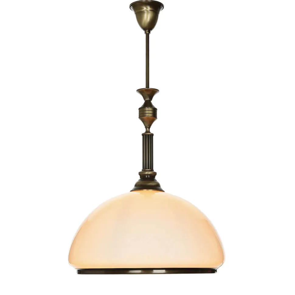 Deckenleuchte rund Ø40cm Messing antik Weiß Lampe