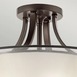 Deckenleuchte rund in Weiß Bronze antik CANELADO