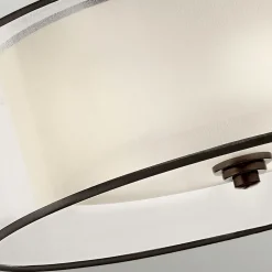 Deckenleuchte rund in Weiß Bronze antik CANELADO