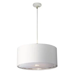 Deckenleuchte Rund Weiß Silber verstellbar Wohnzimmer