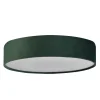 Deckenleuchte Samt Schirm rund Ø 50cm H: 10cm Grün 3x E27