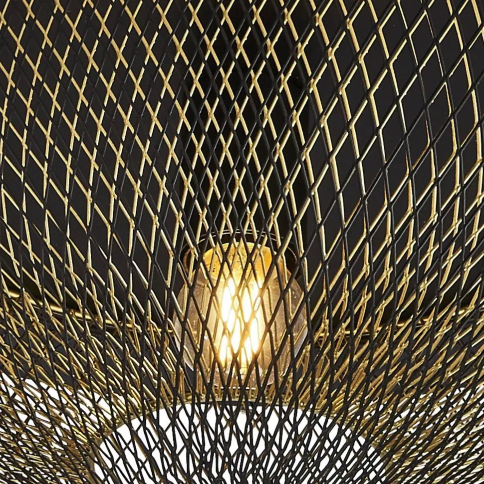 Deckenleuchte Schwarz Gold rund Ø 40 cm E27 Metall