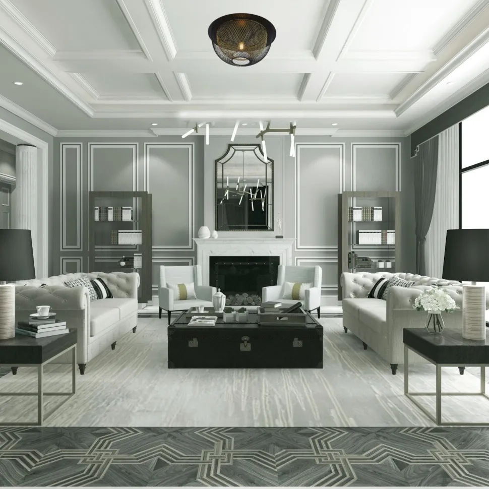 Deckenleuchte Schwarz Gold rund Ø 40 cm E27 Metall