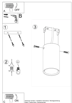 Deckenleuchte Schwarz klein Ø 6 cm Metall GU10 Aufputz