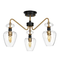 Deckenleuchte Schwarz Messing Esszimmer Wohnzimmer