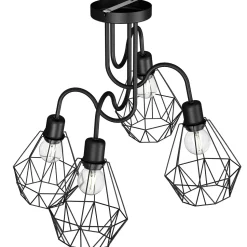 Deckenleuchte Schwarz Metall Retro E27 ARIYAN